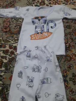 ست تی شرت و شلوار نوزادی طرح ماهی