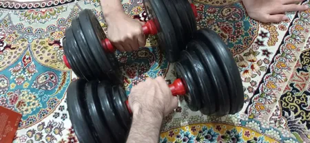 دمبل مدل A4 وزن 10 کیلوگرم بسته دو عددی