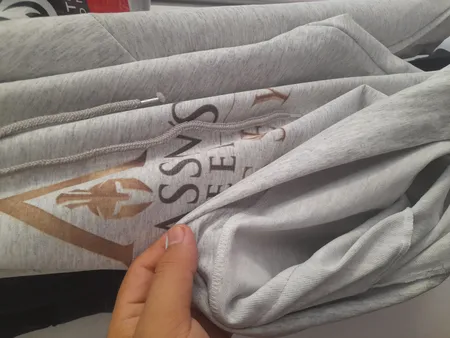 هودی مردانه طرح Assassins کد S436 رنگ طوسی