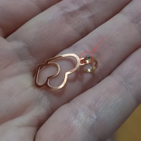 آویز گردنبند طلا 18 عیار زنانه مایا ماهک مدل MM1481 طرح دو قلب