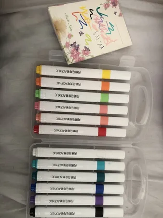 ماژیک چند منظوره مدل اکریلیک مجموعه 12 عددی