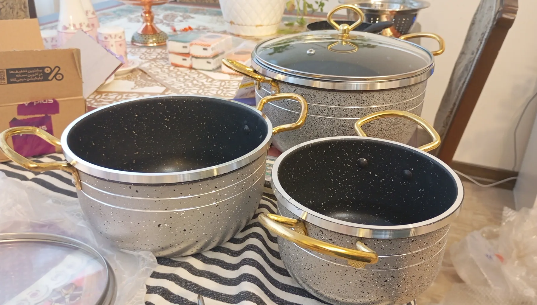 سرویس قابلمه 6 پارچه مدل 077