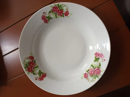 بشقاب خورش خوری مرجان مدل گل سرخ بسته 6 عددی