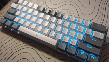 کیبورد گیمینگ ردراگون مدل K617 FIZZ، سوییچ مکانیکال قرمز، Tenkeyless، نورپردازی RGB