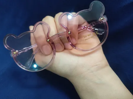 عینک آفتابی بچگانه مدل تدی فانتزی شفاف کد YAS 88