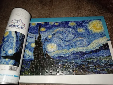 پازل160تکه مینیاتور طرح شب پرستاره ونگوگ کد 01562