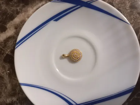 آویز گردنبند طلا 18 عیار زنانه طلای مستجابی مدل آوا کد 3677