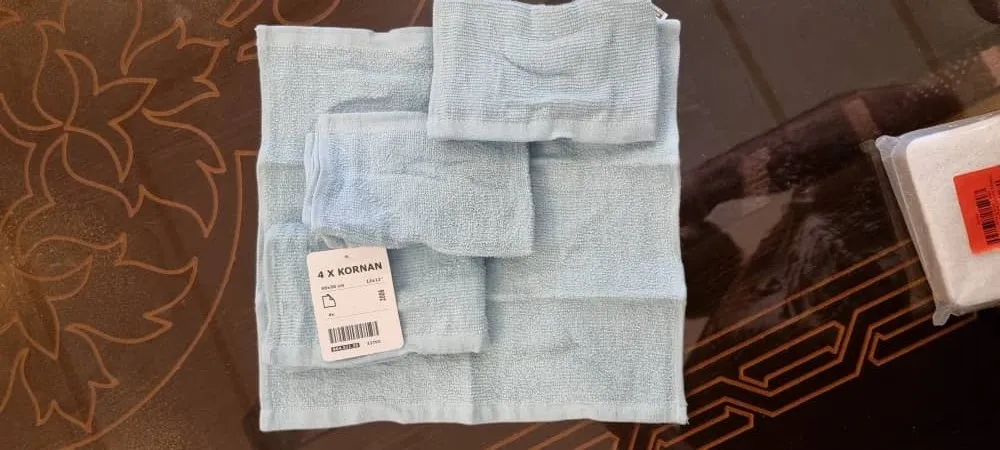 حوله دستی ایکیا مدل kornan سایز 30x30 سانتی متر بسته 4 عددی