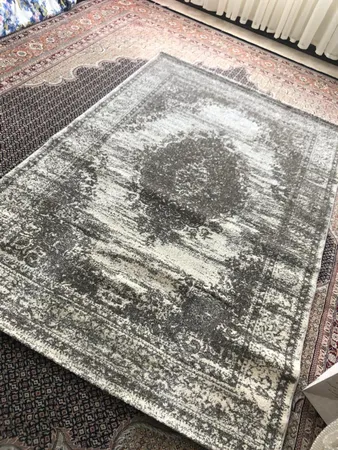 فرش ماشینی ساوین کد 4062 نقره ای