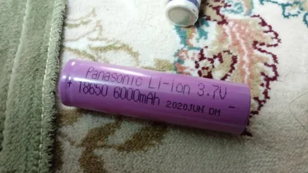 باتری لیتیوم یون قابل شارژ پاناسونیک کد 18650 ظرفیت 6000 میلی آمپرساعت