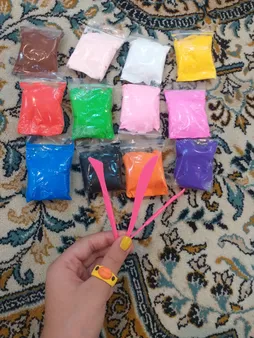 خمیر و ابزار مجسمه سازی مجسمه سازی کد‌ 007 بسته 12 عددی به همراه ابزار