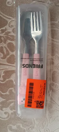 قاشق و چنگال کودک مدل عروسکی طرح لاما