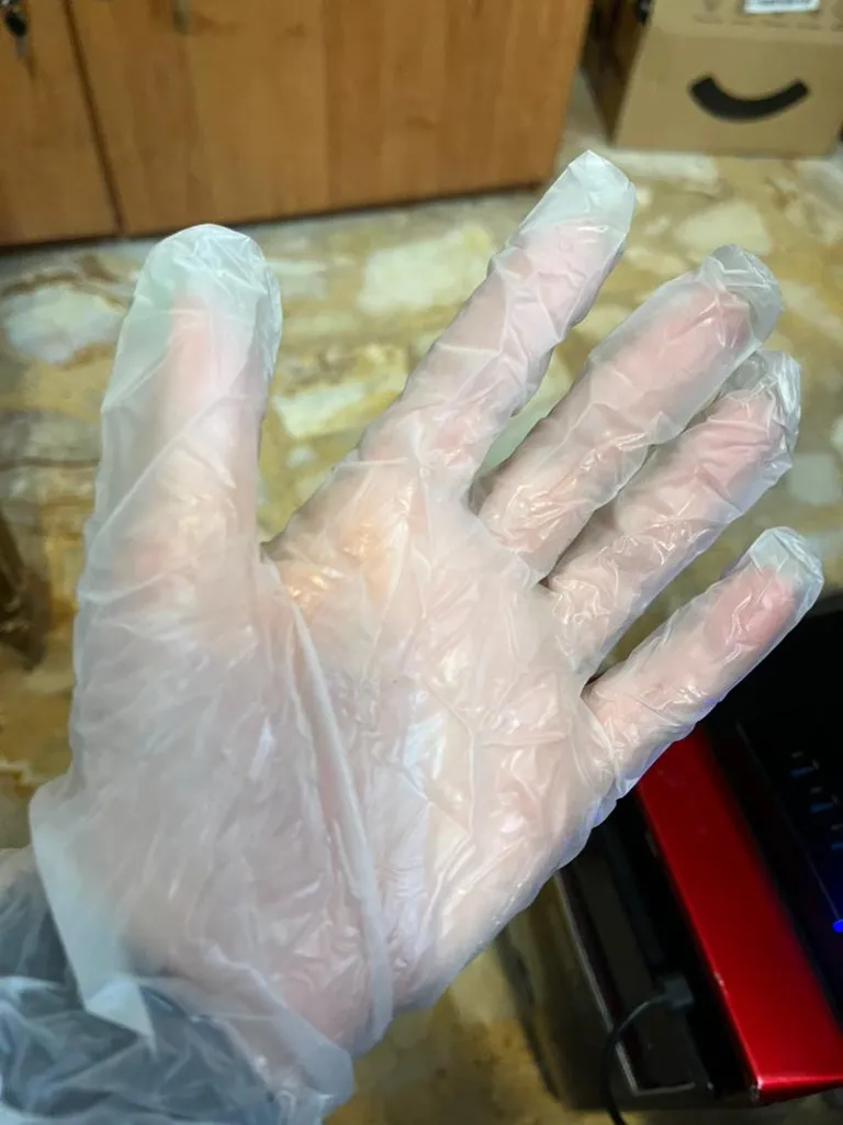 دستکش یکبار مصرف اپ پرفکت مدل ونیل بسته 100 عددی