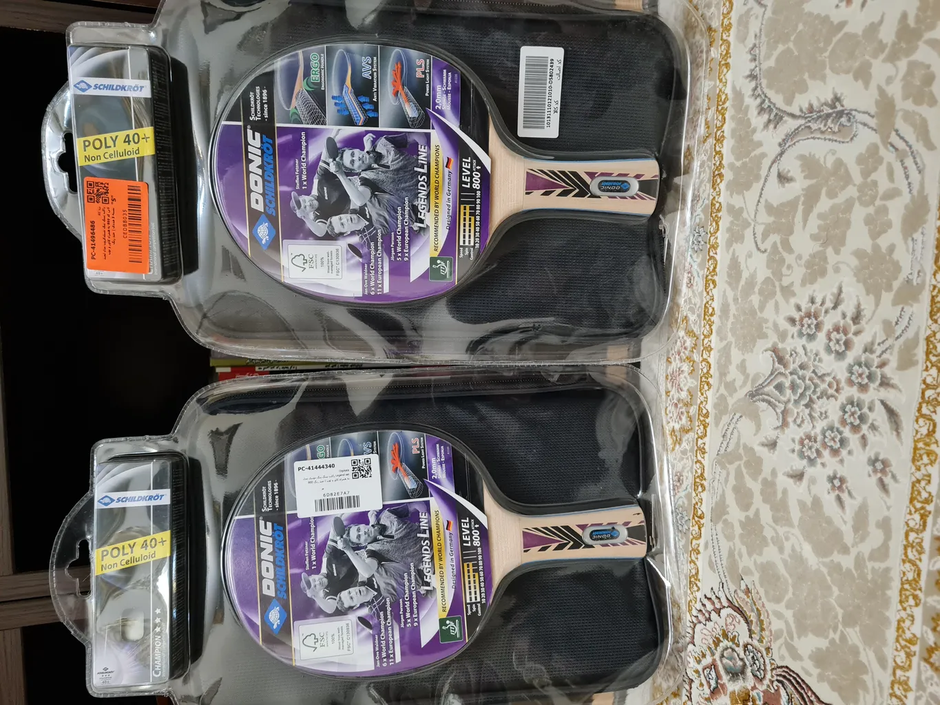 راکت پینگ پنگ شیلدکروت مدل لجند لاین کد 800 به همراه کاور و توپ بسته 3 عددی