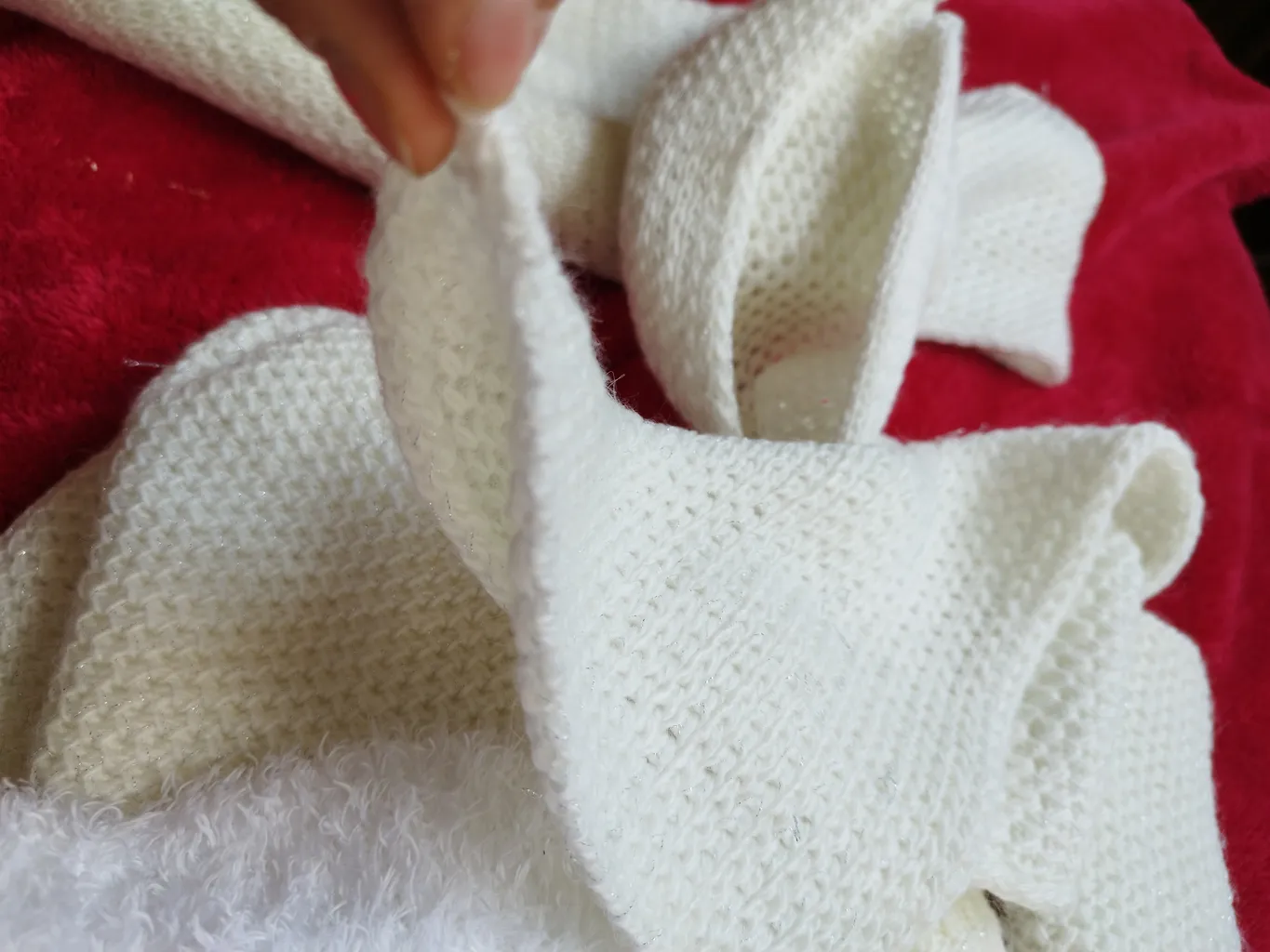 ست کلاه و شال گردن و دستکش بافتنی سام طرح دو پوم داخل خز مدل 415