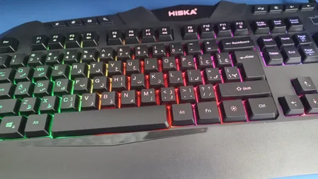 کیبورد گیمینگ هیسکا مدل HX-KEG400 RGB، سوییچ ممبران، Full-Size نورپردازی RGB