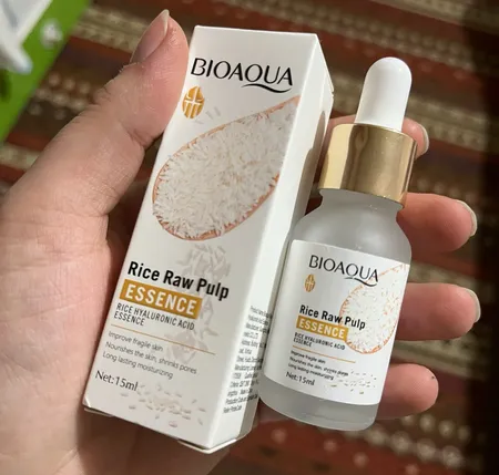 سرم پوست بایو آکوا مدل Rice Raw Pulp Hyaluronic Acid حجم 15 میلی لیتر