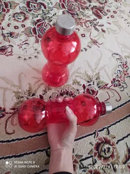 قمقمه طرح دمبل D007 گنجایش 0.5 لیتر بسته 2 عددی