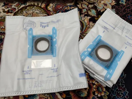 پاکت جاروبرقی سوپرتکس مدل M8268 مناسب جاروبرقی های بوش و زیمنس Type G /GXL/GXXLبسته 5 عددی