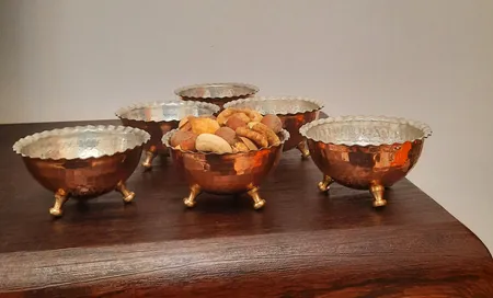 پیاله مسی مدل هفت سین کد 001 بسته 6 عددی