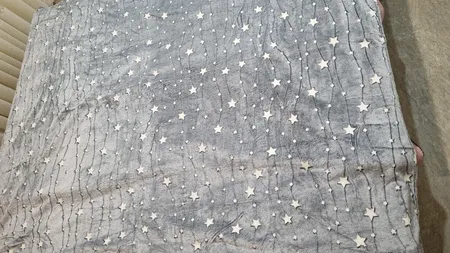 پتو مسافرتی مدل شبنما ستاره دنباله دار سایز 150x210 سانتی متر