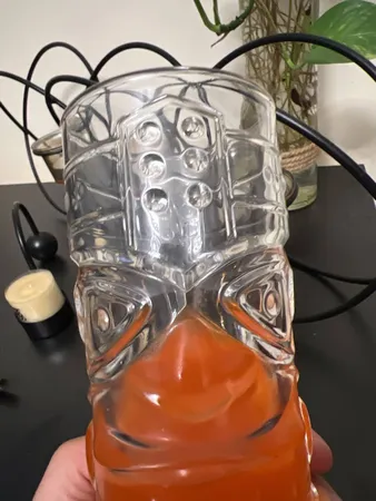 لیوان آلوا مدل تیکی شیشه‌ای