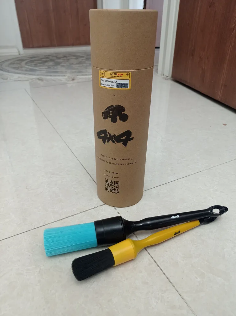 فرچه دیتیلینگ خودرو فور بای فور کد 885608 بسته 2 عددی