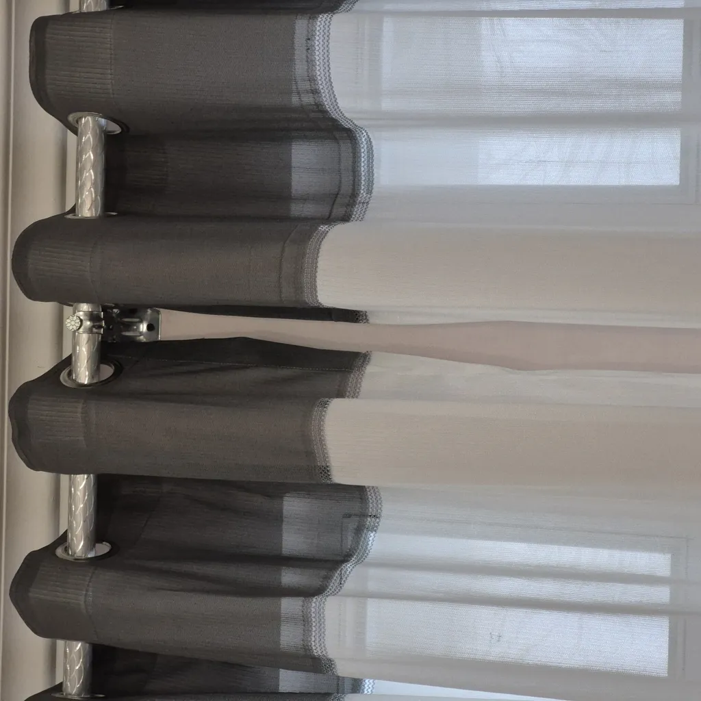 پرده تیکو دکو مدل کتان هرینگ دورنگ ژوردار سایز 300x275 سانتی متر