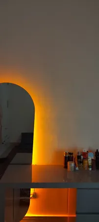 آینه مدل قدی هلالی بک لایت کد 170