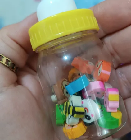 پاک کن طرح حیوانات مدل شیشه شیر کد 12 مجموعه 20 عددی