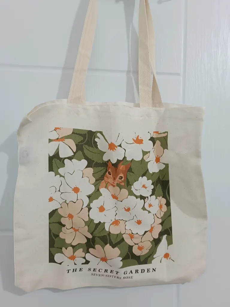 ساک خرید ترمه طراحان ایده مدل پترن گلدار سنجاب کد strm0629 - L