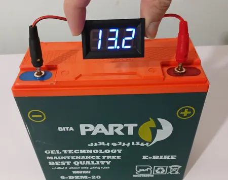 باتری موتور سیکلت برقی 12 ولت 20 آمپر  بیتا پرتو باتری مدل E-BIKE6-DZM-20