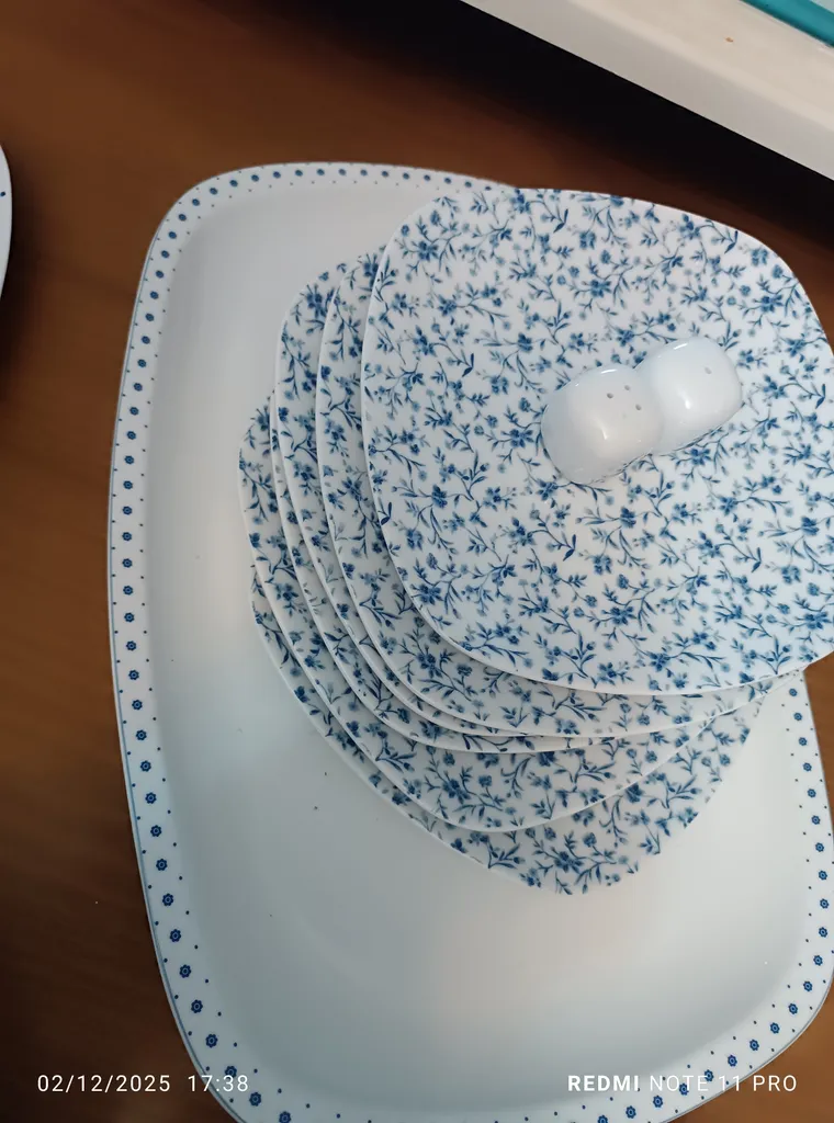 سرویس غذاخوری 27 پارچه 6 نفر چینی زرین ایران مدل کواترو ورنیکا درجه عالی