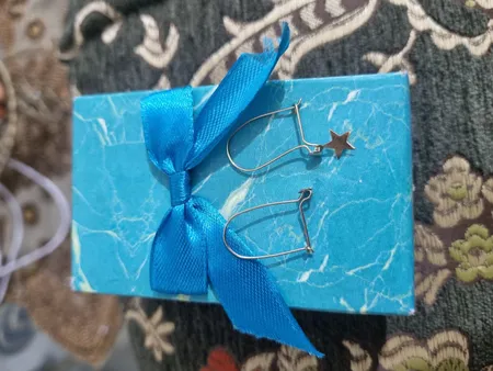 گوشواره طلا 18عیار گالری طلاچی مدل آویز ستاره