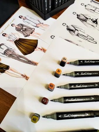 ماژیک راندو تاچ مدل Brush بسته 80 عددی به همراه استند
