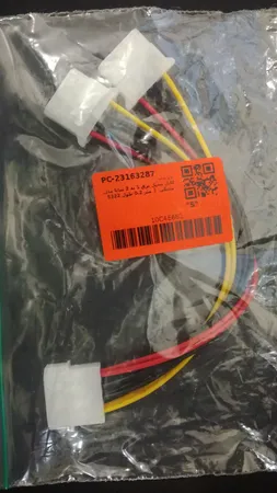 کابل تبدیل برق 1 به 2 ساتا مدل S322 طول 0.2 متر