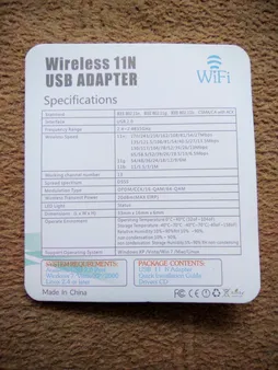 کارت شبکه usb بی سیم مدل 802.11N