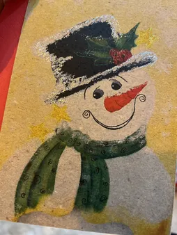 کارت پستال مدل آدم برفی تپلی کریسمس کد 09