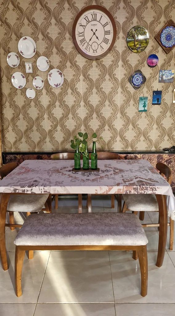 میز و صندلی ناهارخوری 6 نفره مدل kh06bogati-nim