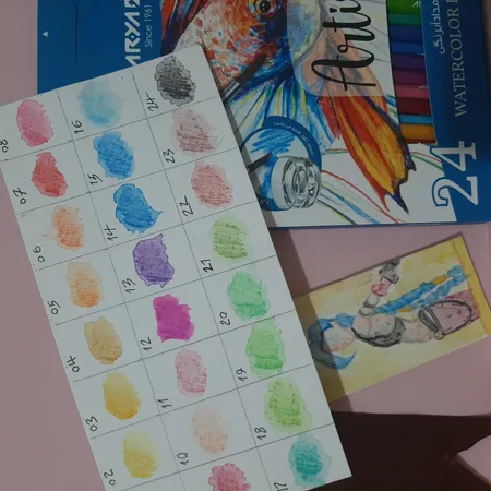 مداد آبرنگی 24 رنگ آریا مدل 3088