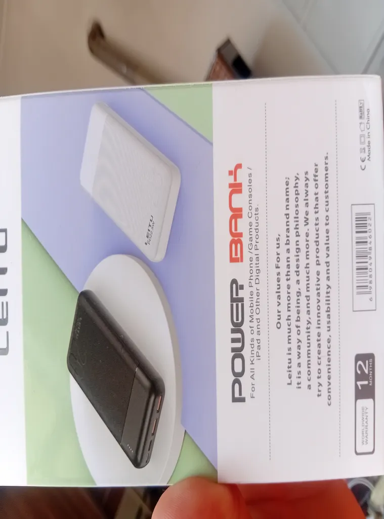 پاوربانک لیتو مدل LP-58 ظرفیت 20000 میلی آمپر ساعت