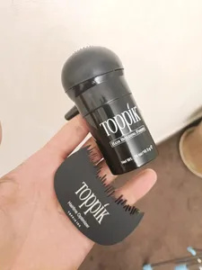 تجریه خرید پودر پشت کننده مو تاپیک مدل FIBER وزن 10 گرم رنگ قهوه ای تیره به همراه شانه و سری پودر پاش