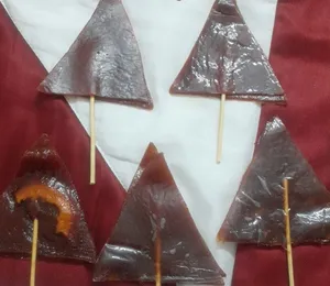 تجریه خرید لواشک خانگی هفت میوه پیتزا بازار دهکده بسته 6 عددی