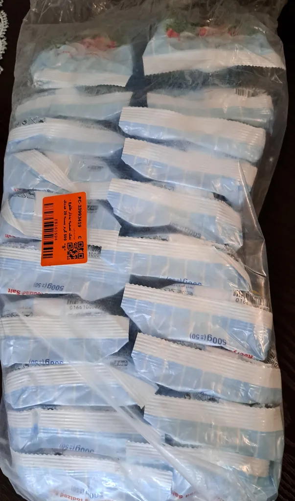 نمک تصفیه یددار طلوع - 500 گرم بسته 20 عددی