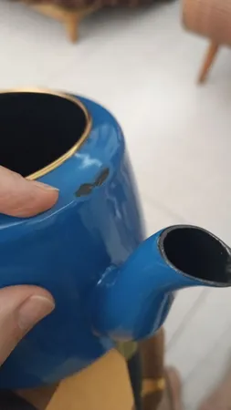 ست کتری و قوری پاچی مدل گلدار