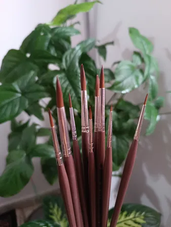 قلم مو گرد خرم کد 555 مجموعه 10 عددی