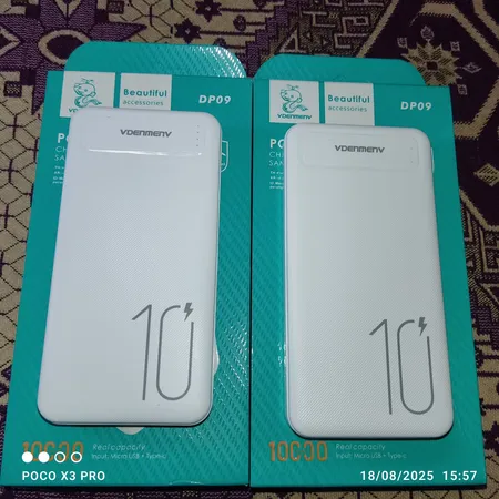 پاوربانک 10 وات وی دنمن وی مدل dp 09 ظرفیت 10000 میلی آمپر ساعت