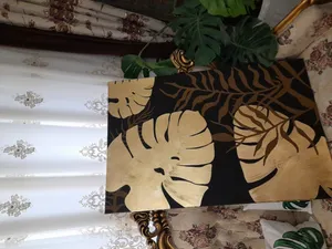 تجریه خرید تابلو نقاشی ورق طلا مدل برگ های استوا کد 0116