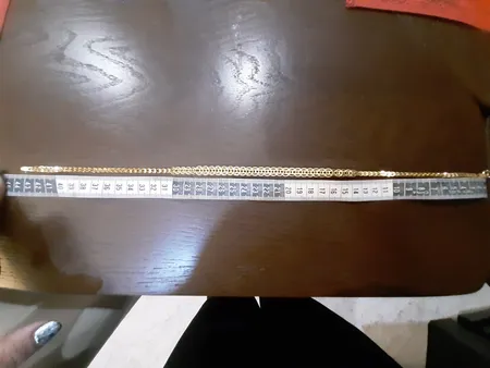 گردنبند طلا 18 عیار زنانه طلای مستجابی مدل لیزر کات کد 45