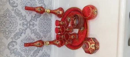 سرویس چای خوری 17 پارچه مدل شاه عباسي